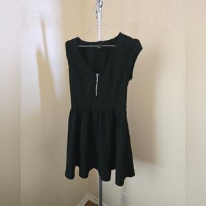 H&M Black 1/4 Zip Sleeveless Dress